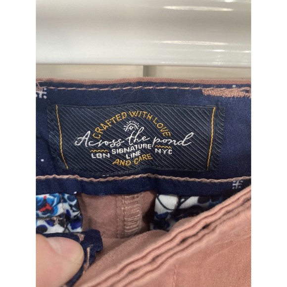 Across The Pond‎ Mens Chino Pants Mauve Size 34x 32 - Picture 4 of 7